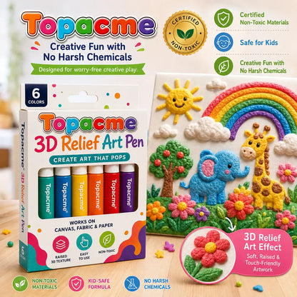 Topacme® 3D Relief Art Pen – Turn Flat Drawings Into Touchable 3D Art🪄
