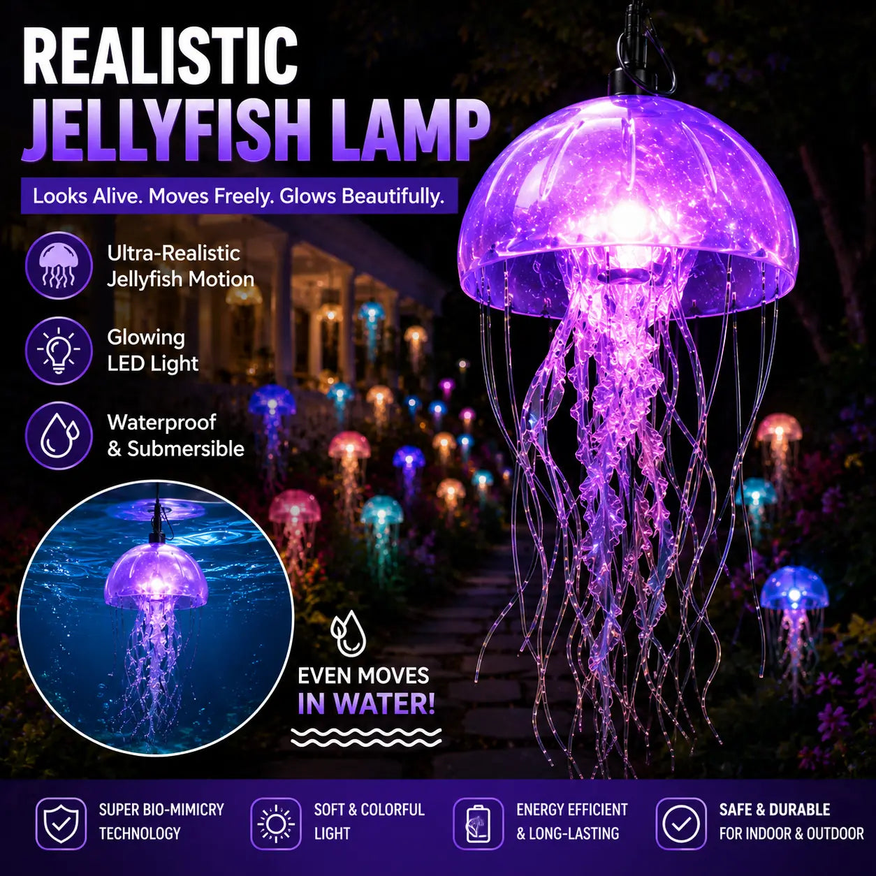 Topacme® Ultra-Realistic Bionic Jellyfish Light