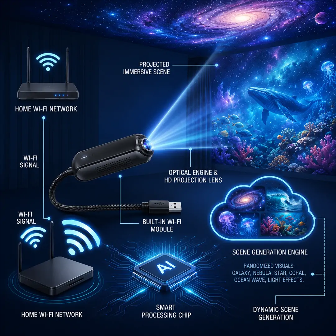 🌌🧸 Comauo® 5D Night Light Projector